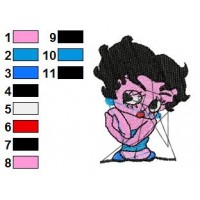 Betty Boop Embroidery Design 58